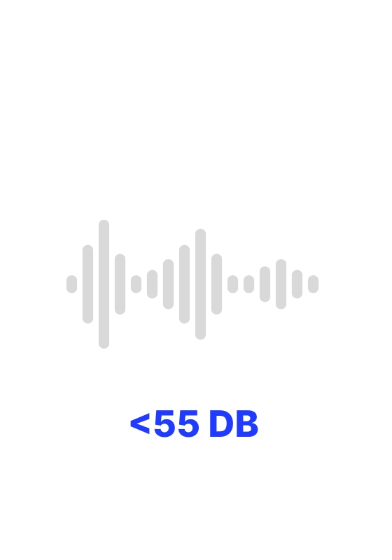 Quiet comfort, day and night .＜55 dB